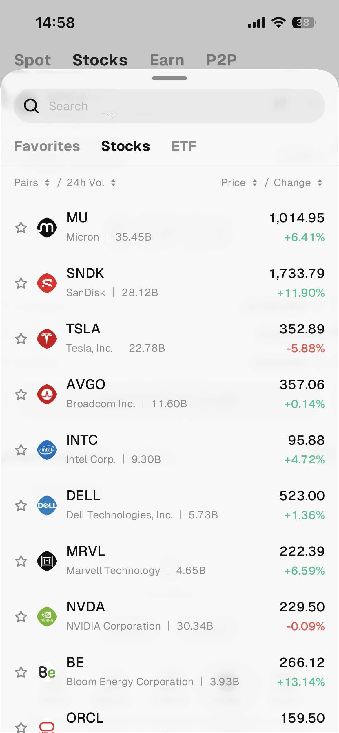 How to Trade AAPL/USDT on the WEEX App Step 2: Search for AAPL
